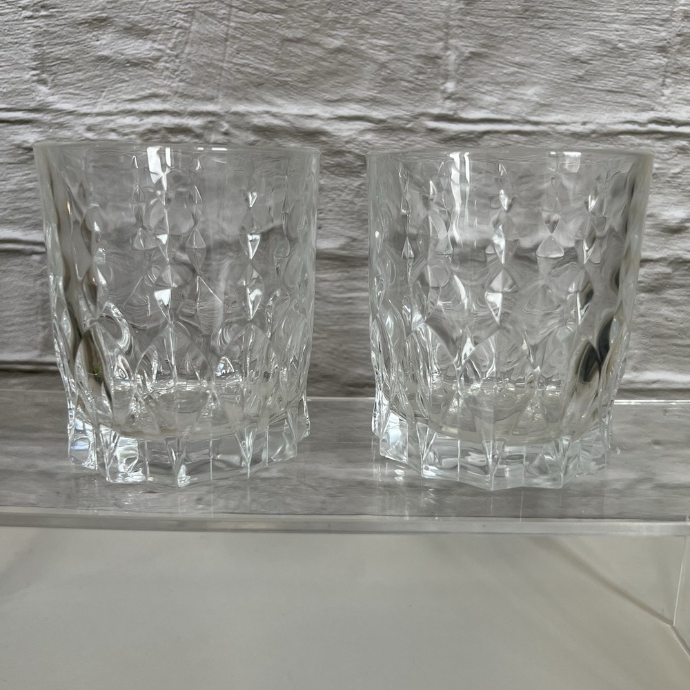 2 RCR Marilyn Cristalleria Crystal HiBall Whiskey Glasses Italy